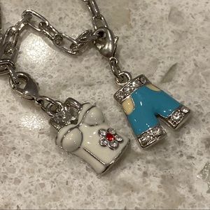 2/$10 Kingkow Charm Bracelet with Silver Chain